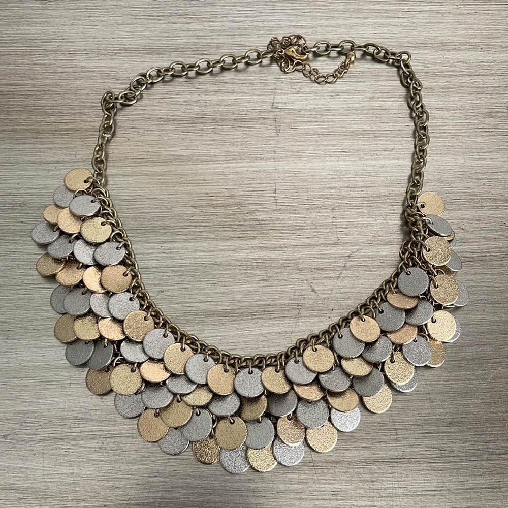 Gold & silver statement necklace